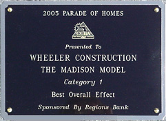 2005 Parade of Homes Award